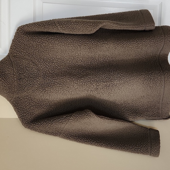 Women's Green Sherpa Sweater, Aerie Medium - Picture 4 of 7